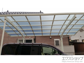 のカーポート レイナポートグラン　積雪〜20cm対応＋着脱式サポート ハイルーフ 施工例