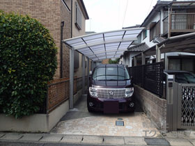 のカーポート プレシオスポート 縦連棟 積雪〜20cm対応 施工例