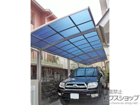 のカーポート レイナポートグラン 縦連棟　積雪〜20cm対応＋着脱式サポート 標準・ハイルーフ兼用 2本入り×2セット 施工例