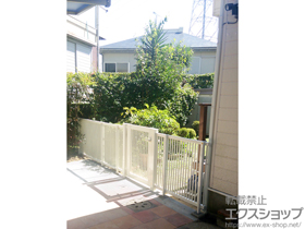 のフェンス・柵 エクスラインフェンス13型 自由柱施工 施工例