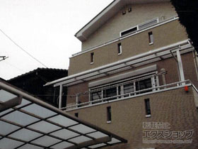 のバルコニー・ベランダ屋根 ライザーテラスII R型 屋根タイプ 単体 積雪〜20cm対応 施工例