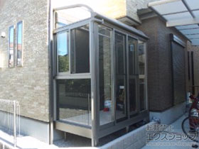 のテラス囲い・サンルーム ほせるんですII R型 床納まり(ランマ無) 積雪〜20cm対応 施工例
