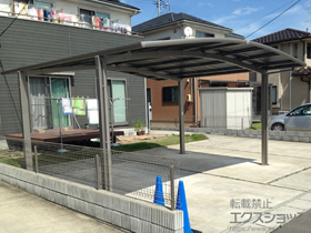 のカーポート ネスカR (ラウンドスタイル) ワイド 積雪〜20cm対応 施工例