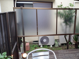 のフェンス・柵 ライシスフェンスP型 フリーポールタイプ＜多段柱仕様＞ 施工例