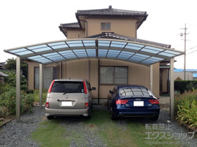 のカーポート ネスカR (ラウンドスタイル) ワイド 積雪〜20cm対応 施工例