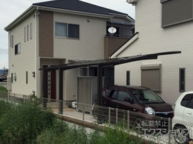 のカーポート ネスカR (ラウンドスタイル) 延長 積雪〜20cm対応 施工例