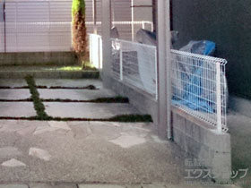 のフェンス・柵 イーネットフェンス1F型 自由柱タイプ 施工例