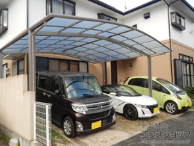 のカーポート ネスカR (ラウンドスタイル) ワイド 積雪〜20cm対応 施工例