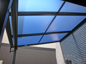 のテラス屋根 プレシオステラス F型 テラスタイプ 単体 積雪〜20cm対応 施工例