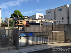 のカーポート ネスカF (フラットスタイル) ワイド 積雪〜20cm対応 施工例