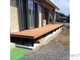 のウッドデッキ リウッドデッキ 200＋リウッドステップ5型 Sタイプ(2段) 施工例