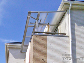 のバルコニー・ベランダ屋根 ヴェクターテラス F型 屋根タイプ 単体 積雪〜20cm対応 施工例