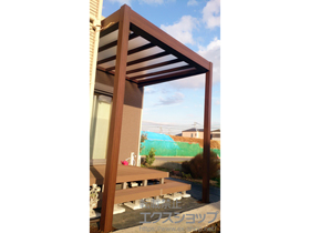 のテラス屋根 リレーリア テラス屋根 単体 マテリアルカラー 積雪〜20cm対応 施工例