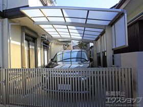 のカーポート ネスカR (ラウンドスタイル) 積雪〜20cm対応＋サイドパネル 1段 施工例