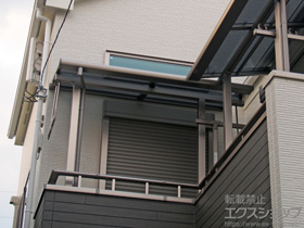 のバルコニー・ベランダ屋根 ライザーテラスII F型 屋根タイプ 単体 積雪〜20cm対応 施工例