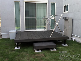 のウッドデッキ リウッドデッキ 200＋独立式 リウッドステップ2型 施工例