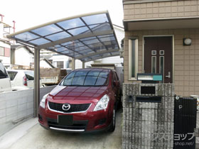 のカーポート ネスカR (ラウンドスタイル) 延長 積雪〜20cm対応 施工例