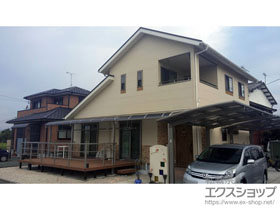 のテラス屋根 プレシオステラス R型 テラスタイプ 多連結用セット 積雪〜20cm対応 施工例