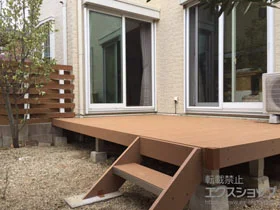 YKKAPのウッドデッキ リウッドデッキ 200＋リウッドステップ5型 Hタイプ(2段) 施工例