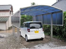 のカーポート レイナワンポートグラン　積雪〜20cm対応＋サイドパネル 施工例