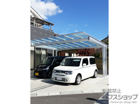 のカーポート エフルージュツインEX 後方支持タイプ 積雪〜20cm対応 施工例