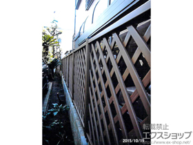 のフェンス・柵 木樹脂フェンス1型 間柱式 施工例