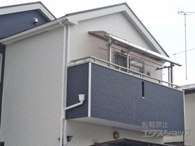 のバルコニー・ベランダ屋根 ライザーテラスII R型 屋根タイプ 単体 積雪〜20cm対応 施工例