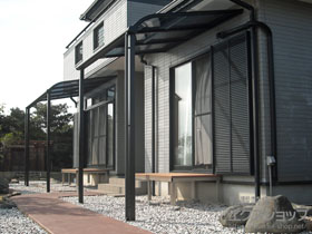 のテラス屋根 プレシオステラス R型 テラスタイプ 単体 積雪〜20cm対応 施工例