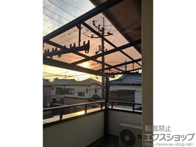 のバルコニー・ベランダ屋根 ライザーテラスII F型 屋根タイプ 単体 積雪〜20cm対応 施工例