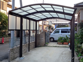 のカーポート レイナワンポートグラン　積雪〜20cm対応＋サイドパネル 施工例