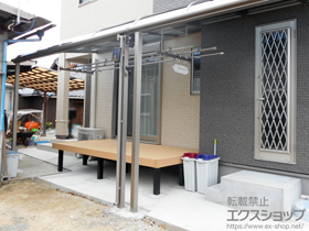 のテラス屋根 ライザーテラスII R型 テラスタイプ 単体 積雪〜20cm対応 施工例