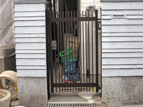 の門扉 有磯 1型 片開き 門柱タイプ 施工例