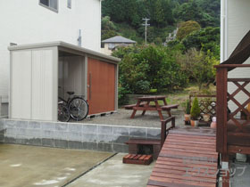 の物置・屋外倉庫 Mr.ストックマン プラスアルファ（TP-4015 T） 施工例