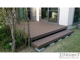 のウッドデッキ リウッドデッキ 200+段床 片側面1段 L2,500ｍｍ分 施工例