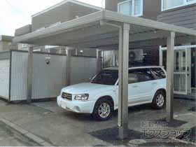 のカーポート テリオスポートIII 4500 2台用 6本柱 積雪〜150cm対応 施工例