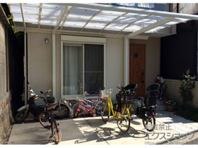 のカーポート フーゴA (アーチスタイル) 積雪〜20cm対応＋ 雨樋ネット 施工例