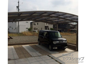 のカーポート ネスカR (ラウンドスタイル) ワイド 積雪〜20cm対応 施工例