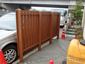 のフェンス・柵 リレーリア フェンス4N型 マテリアルカラー 間仕切り柱施工 施工例