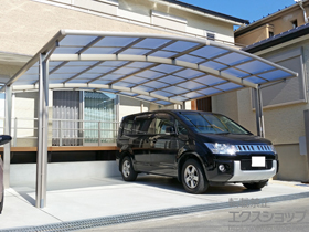 のカーポート ネスカR (ラウンドスタイル) ワイド 積雪〜20cm対応 施工例