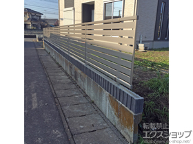 のフェンス・柵 エクスラインフェンス23型 自由柱 施工例