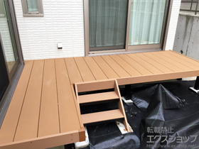 のウッドデッキ リウッドデッキ 200＋リウッドステップ5型 Sタイプ(2段) 施工例