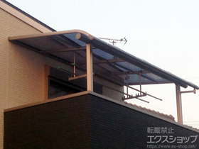 のバルコニー・ベランダ屋根 プレシオステラス R型 屋根タイプ 単体 積雪〜20cm対応 施工例