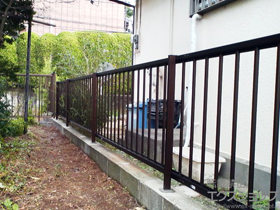 のフェンス・柵 レスティナフェンス21型 自由柱 施工例