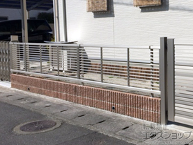 のフェンス・柵 エクスラインフェンス12型 自由柱施工 施工例