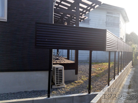 のフェンス・柵 レスティナフェンス5型 目隠しルーバー 2段支柱 施工例