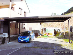 のカーポート テリオスポートIII 900 3台用 角柱4本仕様 積雪〜30cm対応 施工例