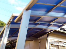 のカーポート レイナポートグラン 積雪〜20cm対応＋着脱式サポート 1本入り×1セット 施工例