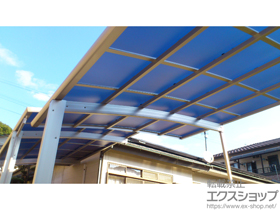 のカーポート レイナポートグラン 積雪〜20cm対応＋着脱式サポート 2本入り×1セット＋屋根ふき材補強部品 2セット 施工例