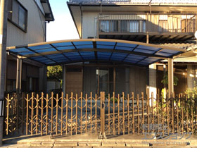 のカーポート ネスカR (ラウンドスタイル) ワイド 積雪〜20cm対応 施工例