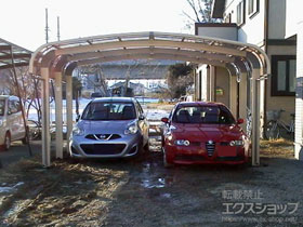 のカーポート テールポートシグマIII 1500 ワイド 積雪〜50cm対応 施工例